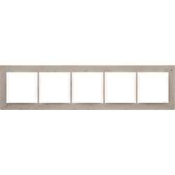 Simon DRN5/91 Betonový rámeček 5-násobný světlý beton/bílá