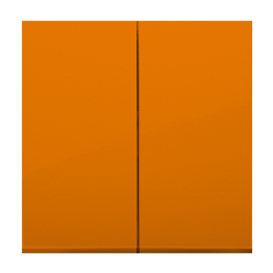 Simon DKW5/32 Kryt dvojitý pro přístroje spínačů a tlačítek oranžový