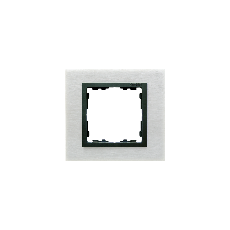 Simon 82817-31 Rámeček 1 - násobný kovový inox mat / grafit