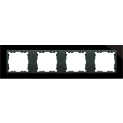 Simon 82847-32 Rámeček 4 - násobný skleněný černá / grafit