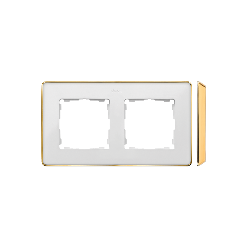 Simon 8201620-245 Rámeček 2 - násobný bílá zlato