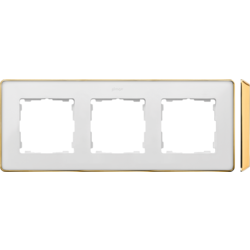 Simon 8201630-245 Rámeček 3 - násobný bílá zlato