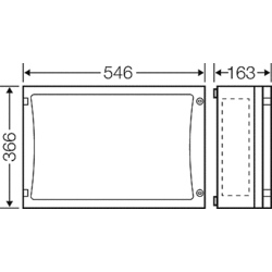Hensel FP 0401 Prázdné skříně s deskami pro uzavření stěn