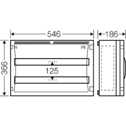 Hensel FP 1408 Jističová skříň s deskami pro uzavření stěn