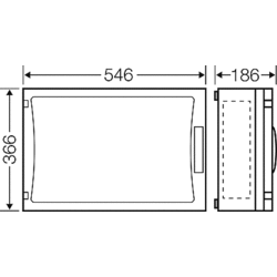 Hensel FP 0441 Prázdné skříně s deskami pro uzavření stěn