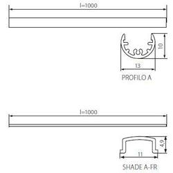 Kanlux 19160 PROFILO A lišty k LED paskum,10 ks po 1m v baleníí, bez difuzoru (cena za 1 ks, nedělitelné mn. 10 ks)