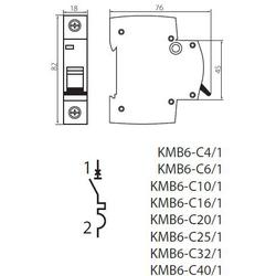 Kanlux 23173 KMB6-C40/1   Jistič   (nahrazuje kód 04439)
