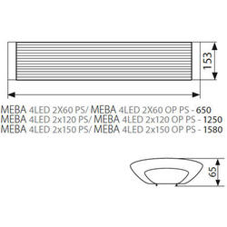 Kanlux 26964 MEBA 4LED 2X120 OP PS   Svítidlo pro T8 LED