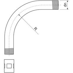 Kopos 6116_EOZ Koleno pro ocelovou závitovou trubku obvodově lakovanou (ČSN)