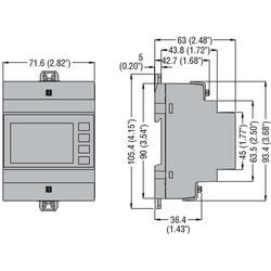 LOVATO Electric DMG110 Kompaktní digi. multimetr pro montáž DIN (4moduly) s LCD displejem + RS485 komunikace