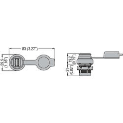 LOVATO Electric LPCD05 COM. INTERFACE USB 3.0 TYP B/A 22MM