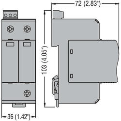 LOVATO Electric SA01NA320R svodič přepětí typ 1-2-3 1P+N