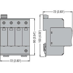 LOVATO Electric SA04PA320R svodič přepětí typ 1-2-3 4P