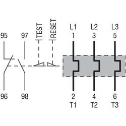 LOVATO Electric RFN826500 Tepelné relé necitlivé na ztrátu fáze 46-65A pro BF40-BF65-BF80, ruční reset