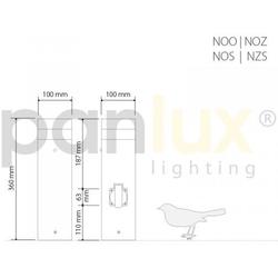 Panlux NOZ-E14 GARD 36 zahradní svítidlo se zásuvkou