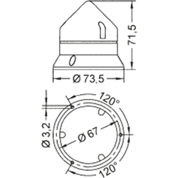 Sirena 33523 optický modul CTL600 L, 12/48 VDC, rudý, 33523