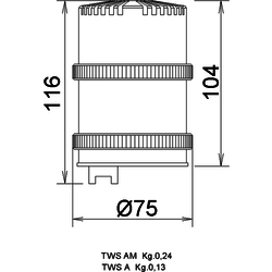 Sirena 27718 TWS-akustický modul 12-48VAC/DC, IP54,  27718