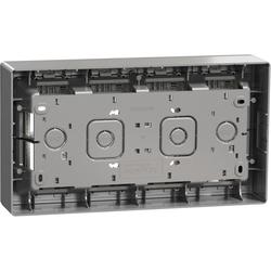 Schneider Electric NU124430 Unica System+ - Centrální jednotka 4x4 moduly vertikální povrchová, Aluminium