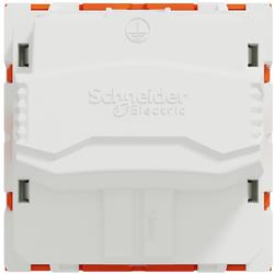 Schneider Electric NU303761 Unica - Zásuvka SCHUKO 2P+E 250V/16A, clonky, šroubová, Oranžová