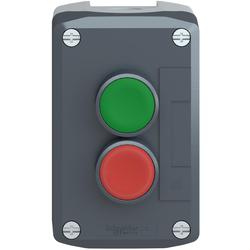 Schneider Electric XALD214 Ovládací skříňka dvoutlačítková, 1 Z - zelená, 1 V - rudá