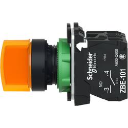 Schneider Electric XB5AK135B5 Ovládač otočný prosvětlený s LED, 1 Z + 1 V, 24V - oranžový