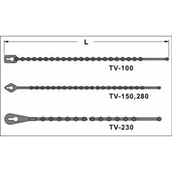 WAPRO WT-BS-220 vázací pásky rozdělávací kuličkové BALL STRAP, délka 226 mm, nylon 66, přírodní
