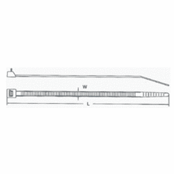 WAPRO WT-RA-100IC vázací pásky rozdělávací, 102 x 3,6 mm, přírodní